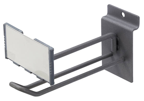 Slotwall Double Wire Hook with Tag
